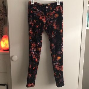 Anthropologie women’s printed Corduroy pants